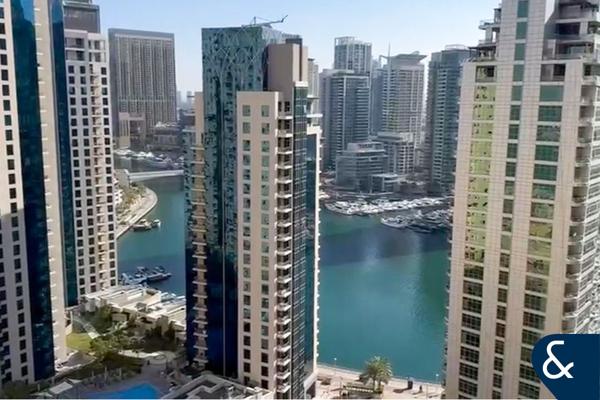 Marina & Partial Dubai Eye View | Renovated
